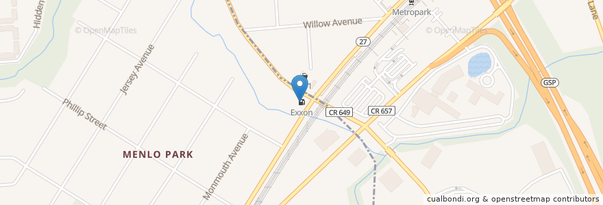 Mapa de ubicacion de Exxon en Stati Uniti D'America, New Jersey, Middlesex County, Edison.