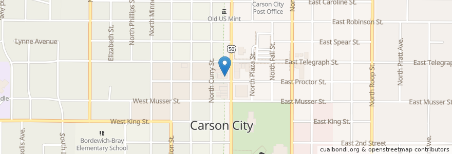 Mapa de ubicacion de High Sierra Brewing Co, Inc. en United States, Nevada, Carson City, Carson City.