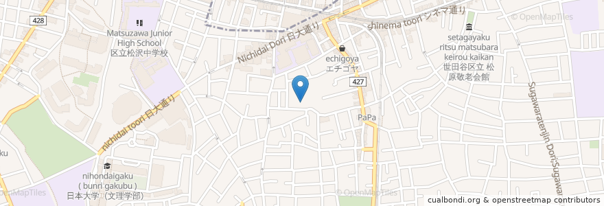 Mapa de ubicacion de 早苗保育園 分園ほなみ en Japonya, 東京都, 世田谷区.