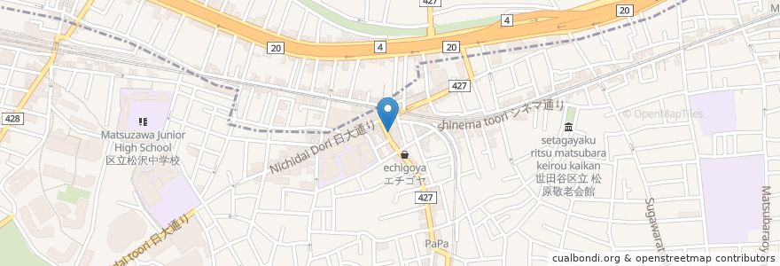 Mapa de ubicacion de やりた歯科医院 en Jepun, 東京都, 世田谷区.