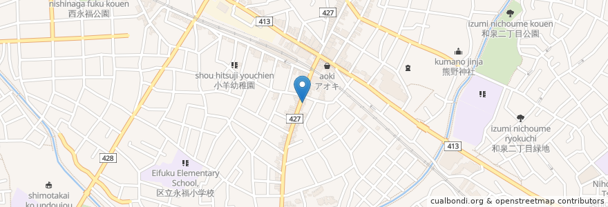 Mapa de ubicacion de 珍来亭 en اليابان, 東京都, 杉並区.