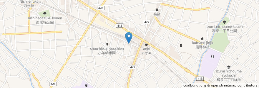 Mapa de ubicacion de 萬福飯店 en Japon, Tokyo, 杉並区.