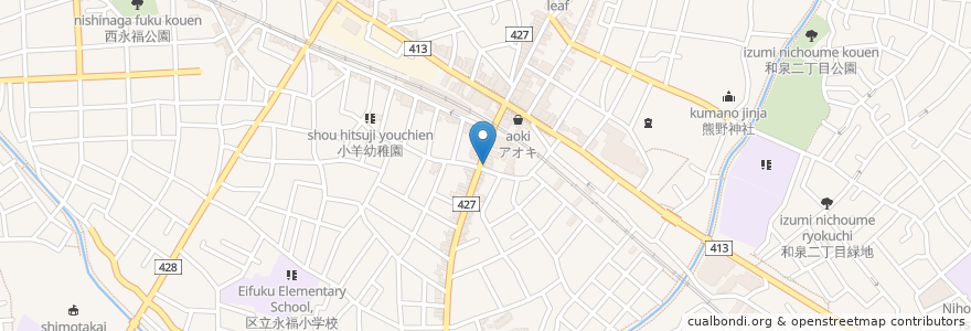 Mapa de ubicacion de ケン薬局 en اليابان, 東京都, 杉並区.