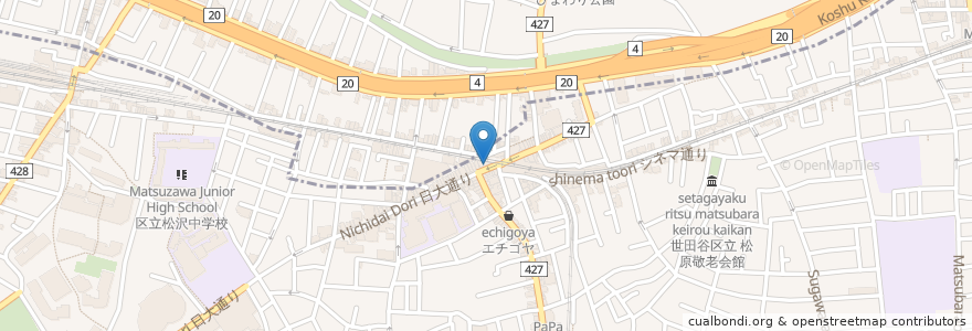Mapa de ubicacion de せい家 en Jepun, 東京都, 世田谷区.