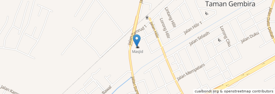 Mapa de ubicacion de Masjid en مالزی, سلانگور, Majlis Perbandaran Klang.