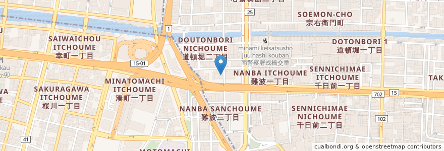 Mapa de ubicacion de 飛騨路 en Japonya, 大阪府, 大阪市.