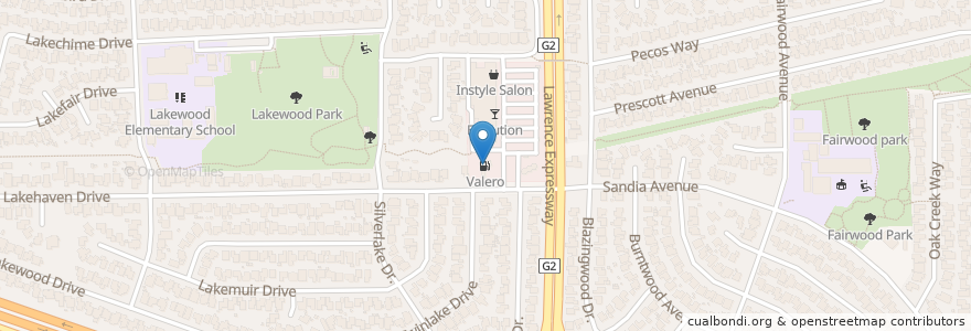 Mapa de ubicacion de Valero en United States, California, Santa Clara County, Sunnyvale.