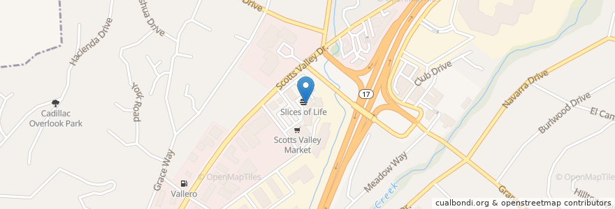 Mapa de ubicacion de Next door en United States, California, Santa Cruz County, Scotts Valley.