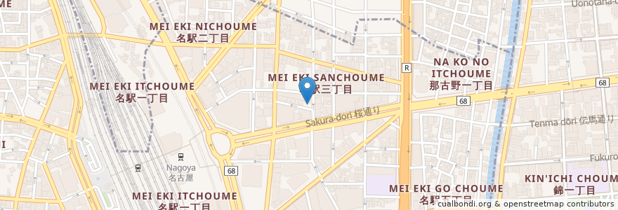 Mapa de ubicacion de Times en Jepun, 愛知県, 名古屋市, 中村区.