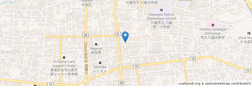 Mapa de ubicacion de 玉鉉ラーメン en 日本, 埼玉県, 川越市.