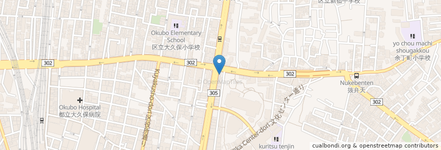 Mapa de ubicacion de マクドナルド en 日本, 東京都, 新宿区.