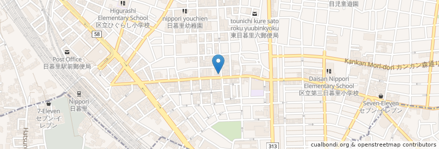 Mapa de ubicacion de ENEOS 日暮里SS en 日本, 東京都, 台東区.