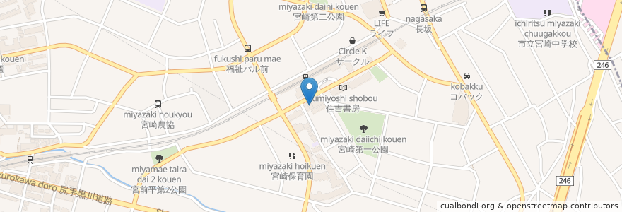 Mapa de ubicacion de ミライザカ 宮崎台店 en Japon, Préfecture De Kanagawa, Kawasaki, 宮前区.
