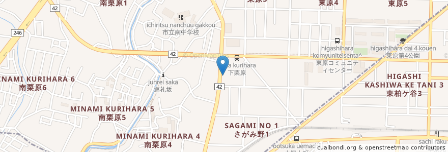 Mapa de ubicacion de 夢庵さがみ野店 en Japan, 神奈川県, 海老名市.