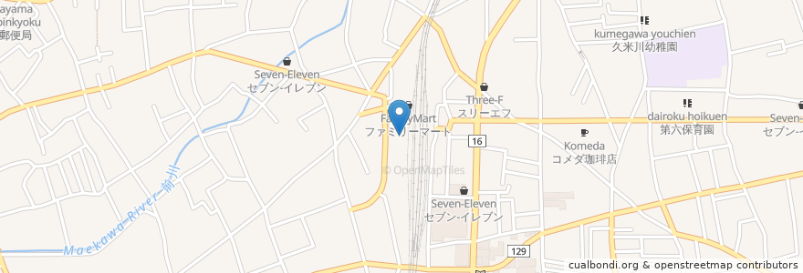 Mapa de ubicacion de 日高屋 en Japon, Tokyo, 東村山市.