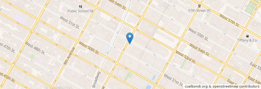 Mapa de ubicacion de Chase en アメリカ合衆国, ニューヨーク州, New York, New York County, Manhattan, Manhattan Community Board 5.