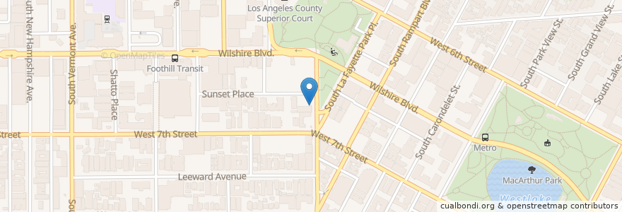 Mapa de ubicacion de Rain Karoki en Amerika Birleşik Devletleri, Kaliforniya, Los Angeles County, Los Angeles.