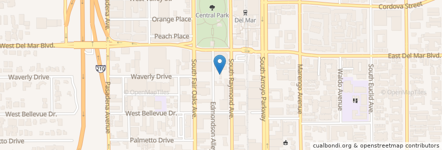 Mapa de ubicacion de Pasadena Humane Society en 미국, 캘리포니아주, Los Angeles County, Pasadena.