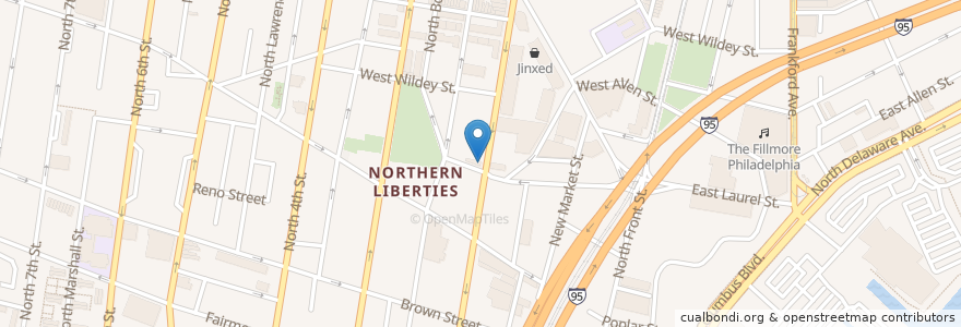 Mapa de ubicacion de Dmitri's en 미국, 펜실베이니아, Philadelphia County, 필라델피아.