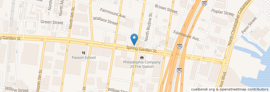 Mapa de ubicacion de KenShin Asian Diner en 미국, 펜실베이니아, Philadelphia County, 필라델피아.