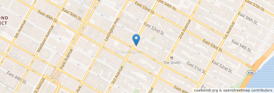 Mapa de ubicacion de Dos Caminos en 美利坚合众国/美利堅合眾國, 纽约州 / 紐約州, 纽约, 纽约县, Manhattan, Manhattan Community Board 6.