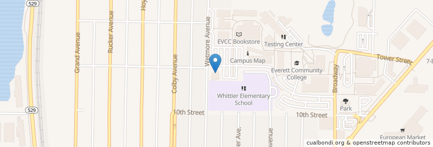 Mapa de ubicacion de Japanese Library en Amerika Syarikat, Washington, Snohomish County, Everett.