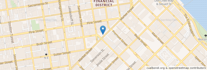 Mapa de ubicacion de Mechanics Plaza (Market at Battery) en ایالات متحده آمریکا, کالیفرنیا, سان فرانسیسکو, سان فرانسیسکو.