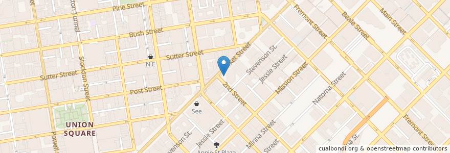 Mapa de ubicacion de Chase en 미국, 캘리포니아주, 샌프란시스코, 샌프란시스코.