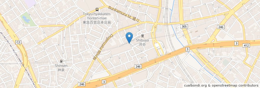 Mapa de ubicacion de 渋谷マークシティ en Japon, Tokyo, 渋谷区.