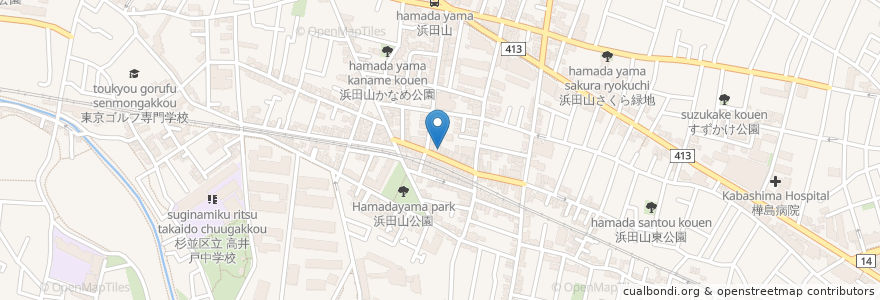 Mapa de ubicacion de 真鍋歯科 en ژاپن, 東京都, 杉並区.