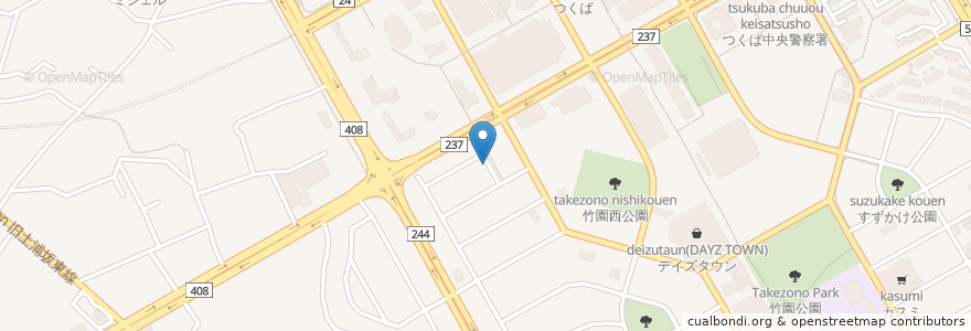 Mapa de ubicacion de 増田屋 en Japão, 茨城県, つくば市.