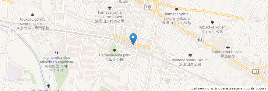 Mapa de ubicacion de BLACKBEAT en 日本, 東京都, 杉並区.