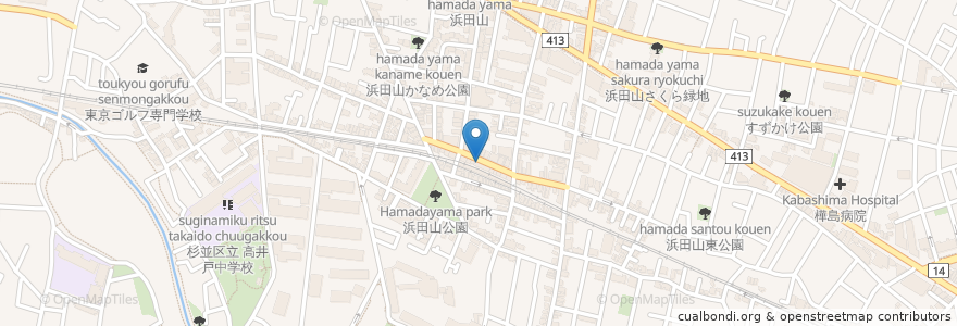 Mapa de ubicacion de たんたん亭 en Japan, Tokyo, Suginami.