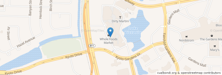 Mapa de ubicacion de Whole Foods Market en Amerika Syarikat, Florida, Palm Beach County, Palm Beach Gardens.