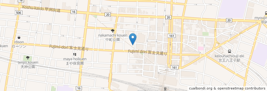 Mapa de ubicacion de お好み焼き にゅーとん en Giappone, Tokyo, 八王子市.