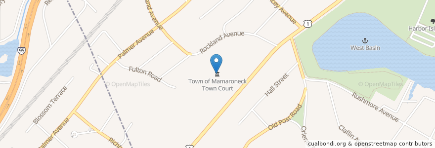 Mapa de ubicacion de Town of Mamaroneck Town Court en United States, New York, Westchester County, Mamaroneck, Town Of Mamaroneck.
