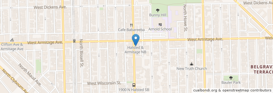 Mapa de ubicacion de Rustic House en United States, Illinois, Chicago.