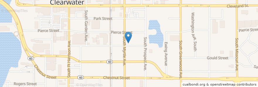 Mapa de ubicacion de Clearwater Family Dental en 미국, 플로리다주, Pinellas County, Clearwater.