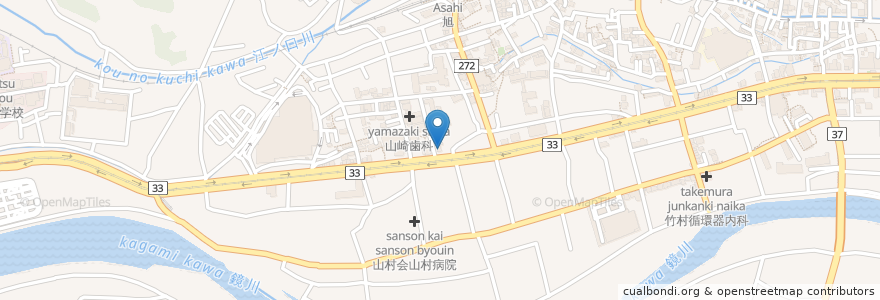 Mapa de ubicacion de レストラン 旭 en Japan, Präfektur Kōchi, 高知市.