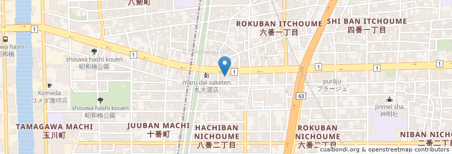 Mapa de ubicacion de うえの内科クリニック en Japan, Aichi Prefecture, Nagoya, Atsuta Ward.