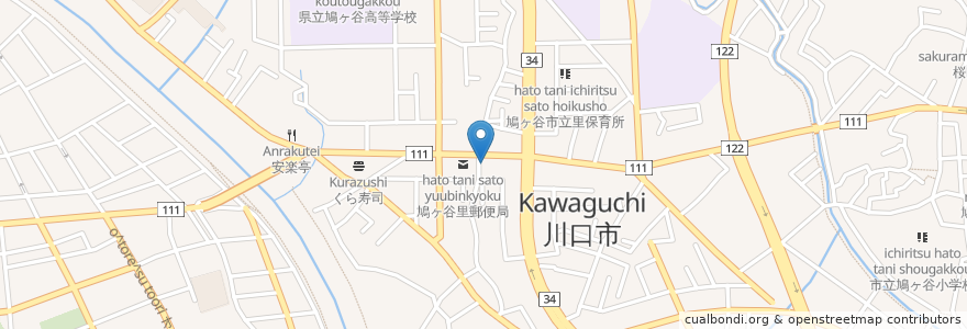 Mapa de ubicacion de CoCo壱番屋 en Japonya, 埼玉県, 川口市.