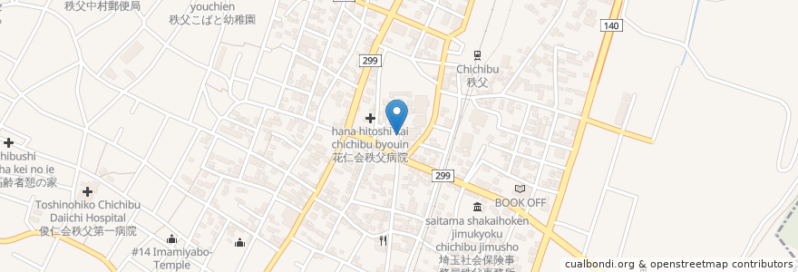 Mapa de ubicacion de 夜祭り屋台スタートポイント en 日本, 埼玉县, 秩父市.