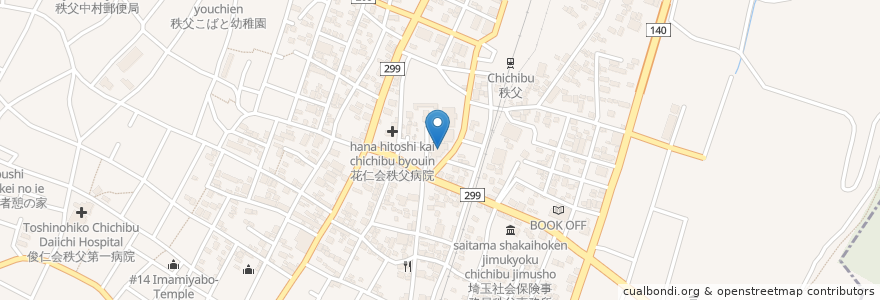 Mapa de ubicacion de 社務所 en 日本, 埼玉县, 秩父市.