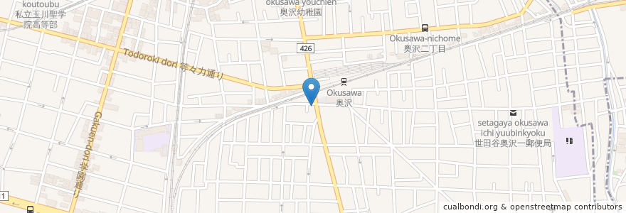 Mapa de ubicacion de 京樽 (Kyotaru) en Giappone, Tokyo, 世田谷区.