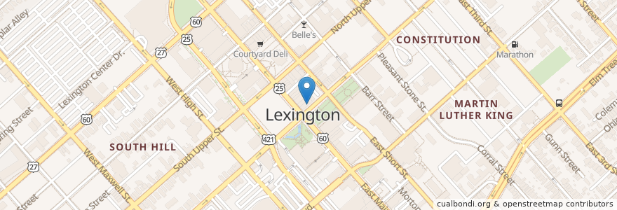 Mapa de ubicacion de Sam's Hot Dog Stand en Verenigde Staten, Kentucky, Fayette County, Lexington.