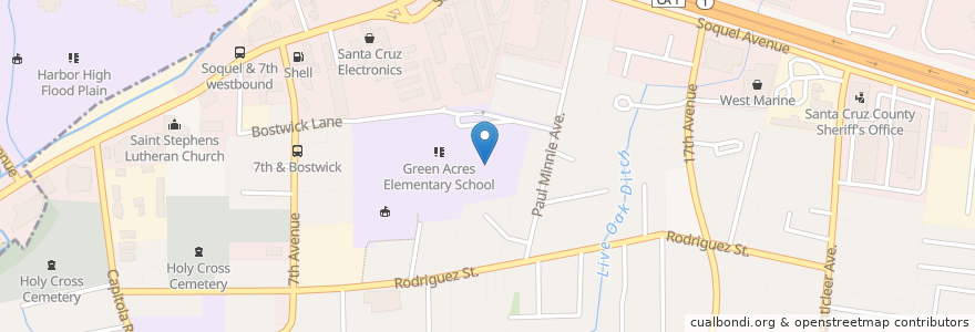 Mapa de ubicacion de Tierra Pacifica Charter School en Verenigde Staten, Californië, Santa Cruz County.
