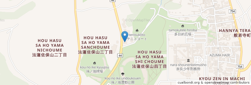 Mapa de ubicacion de COCOS en Giappone, Prefettura Di Nara, Nara.