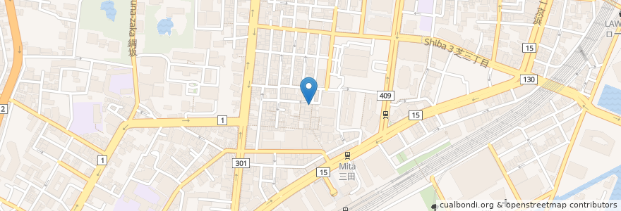 Mapa de ubicacion de 武ノ蔵 en 日本, 東京都, 港区.