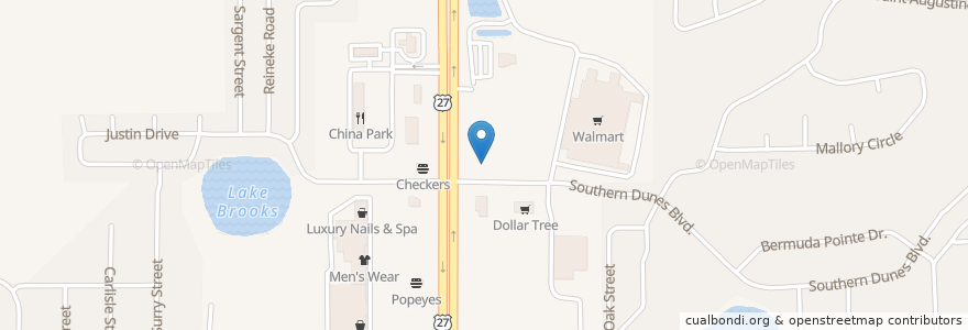 Mapa de ubicacion de Walmart en Amerika Birleşik Devletleri, Florida, Polk County, Haines City.