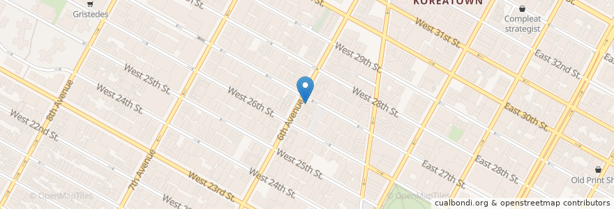Mapa de ubicacion de Starbucks en Amerika Syarikat, New York, New York, New York County, Manhattan, Manhattan Community Board 5.
